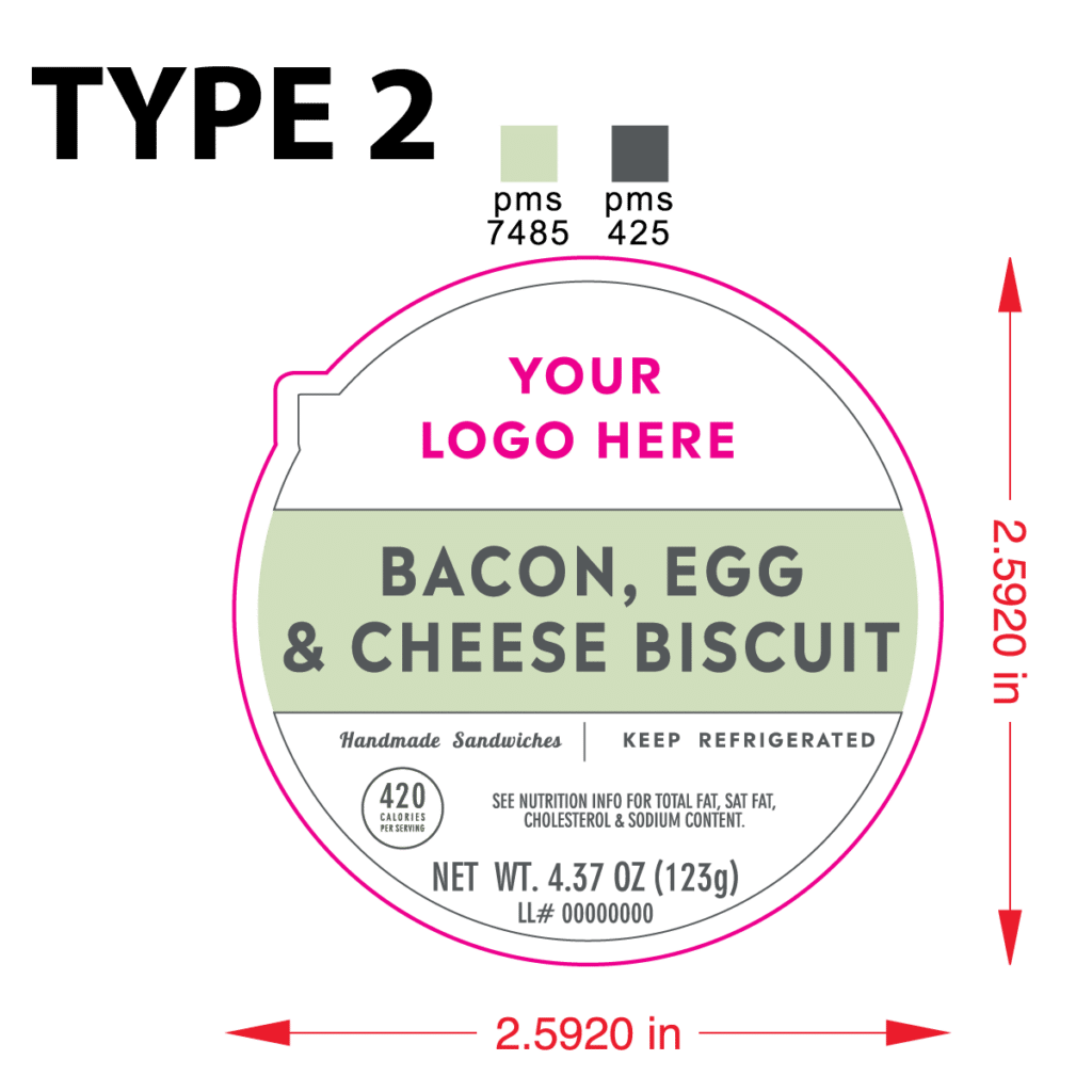 Food Pressure Sensitive Label