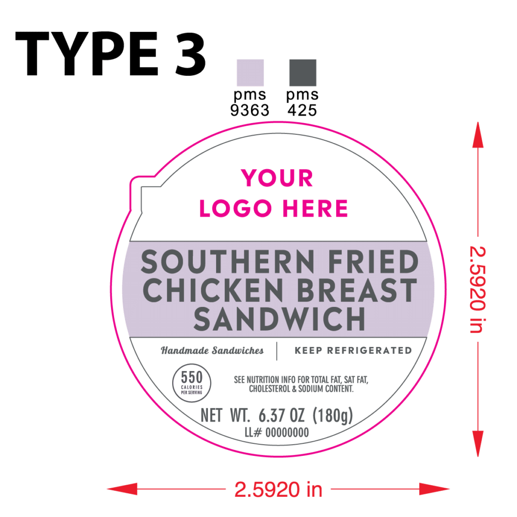 Food Pressure Sensitive label