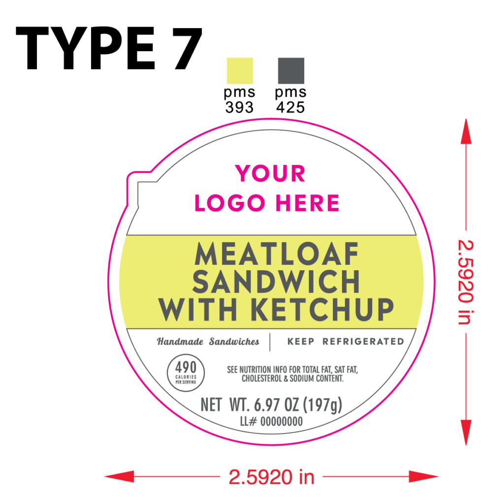 Food Pressure sensitive label